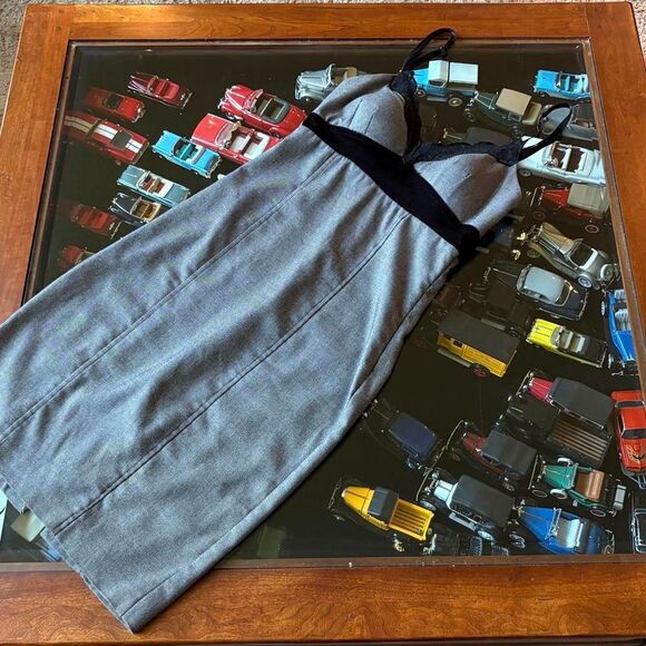 Sandro Office Siren CorpCore Grey and Black Dress Pencil Vintage - Picture 5 of 6